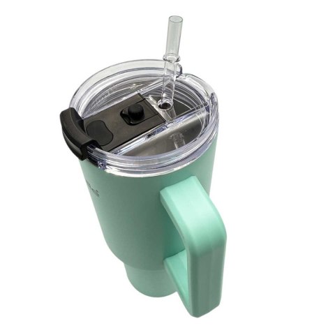 STALOWY KUBEK TERMICZNY TERMOS 1200ml Z RĄCZKĄ I SŁOMKĄ KM-2175 STALOWY KUBEK TERMICZNY TERMOS 1200ml Z RĄCZKĄ I SŁOMKĄ KM-2175
